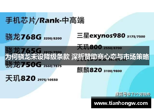 为何骁龙未设降级条款 深析赞助商心态与市场策略