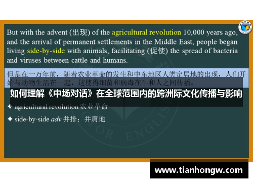 如何理解《中场对话》在全球范围内的跨洲际文化传播与影响